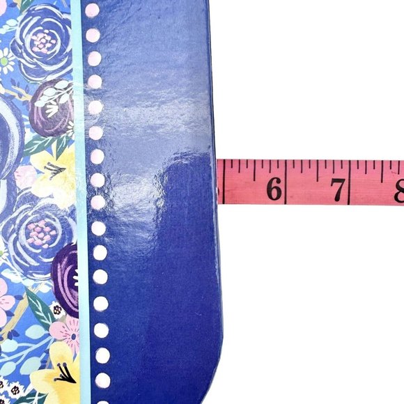 Nesting Boxes Set of 2 Blue White Flowers Ribbon Handle NEW - Picture 6 of 10